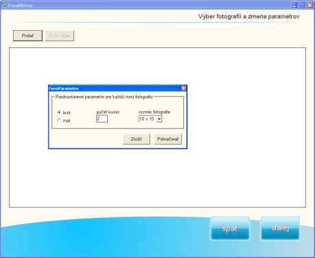 Nastavenie parametrov